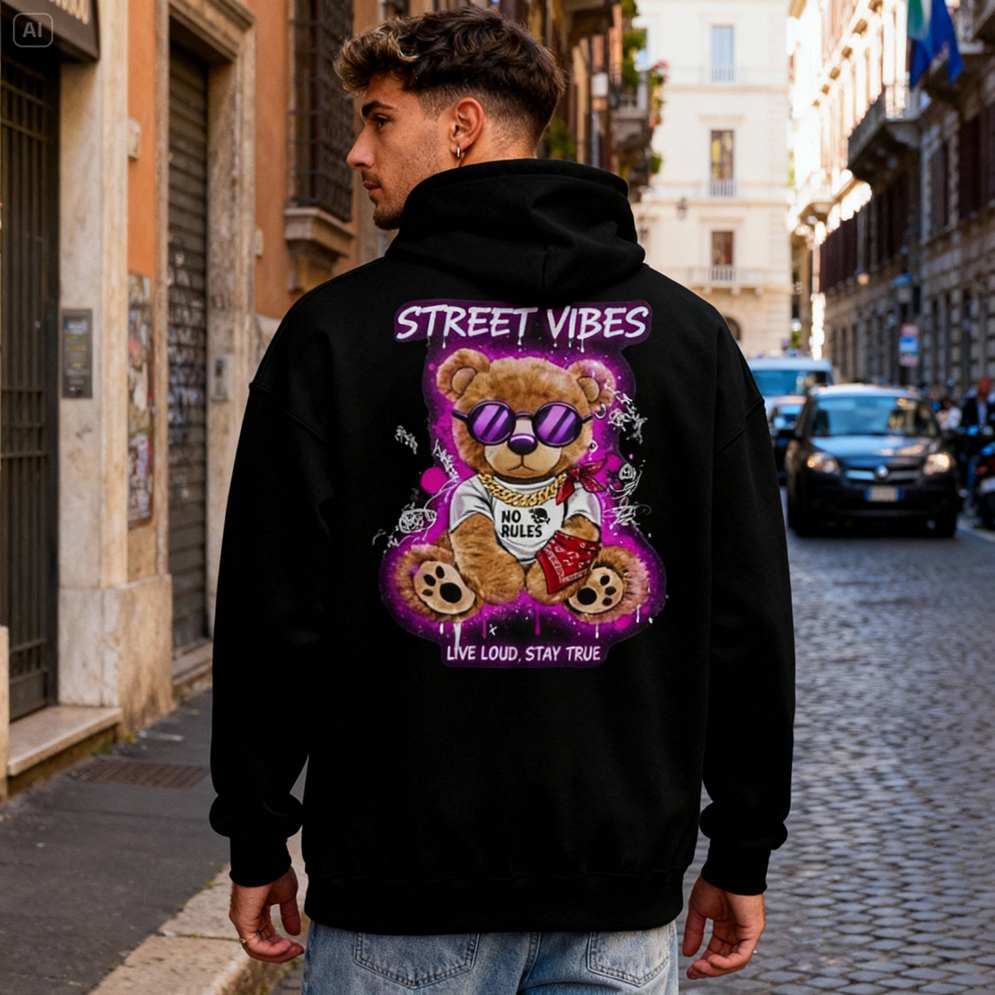 Felpa con cappuccio Rebel Teddy