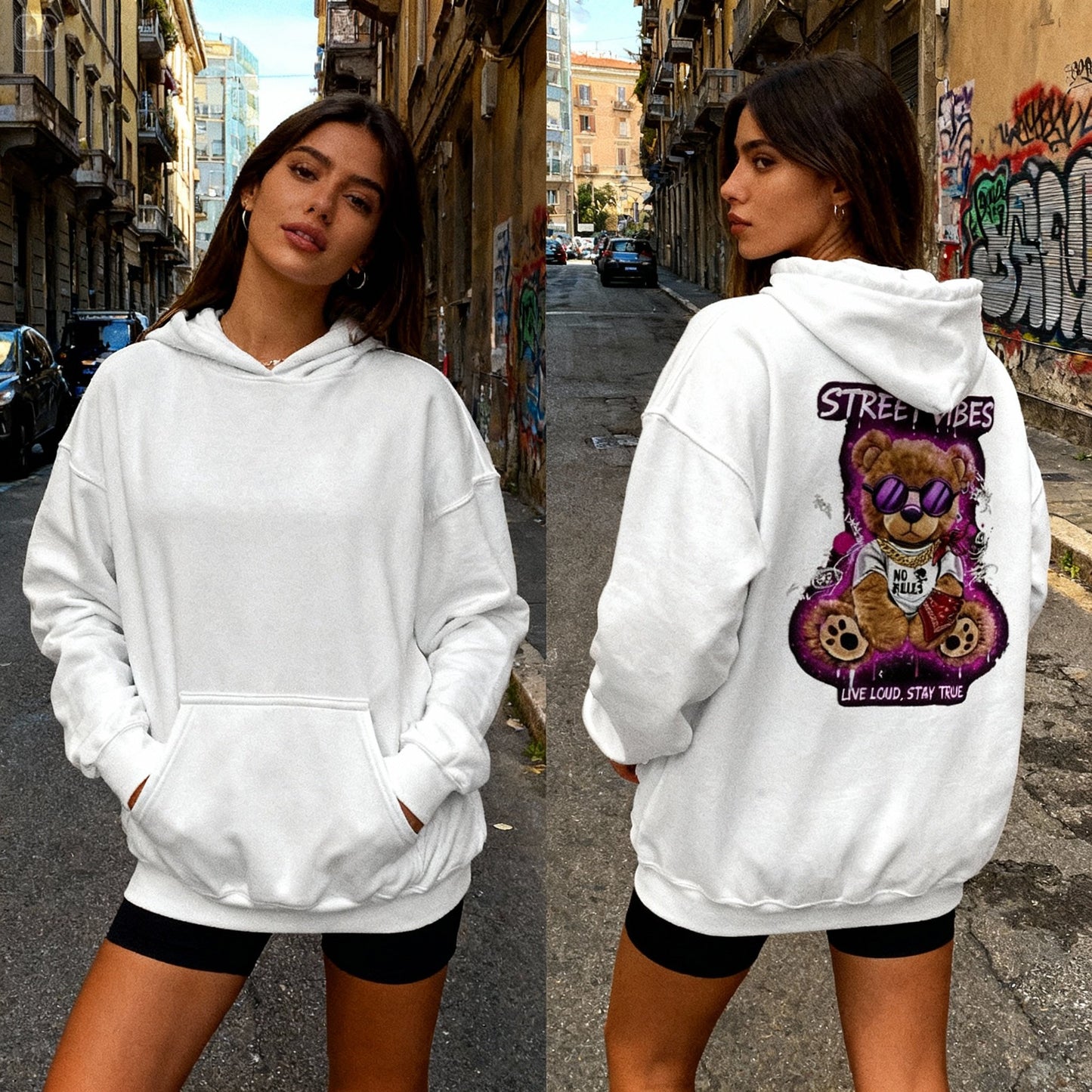 Felpa con cappuccio Rebel Teddy