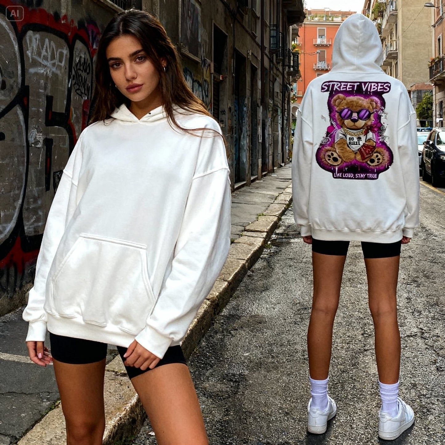 Felpa con cappuccio Rebel Teddy