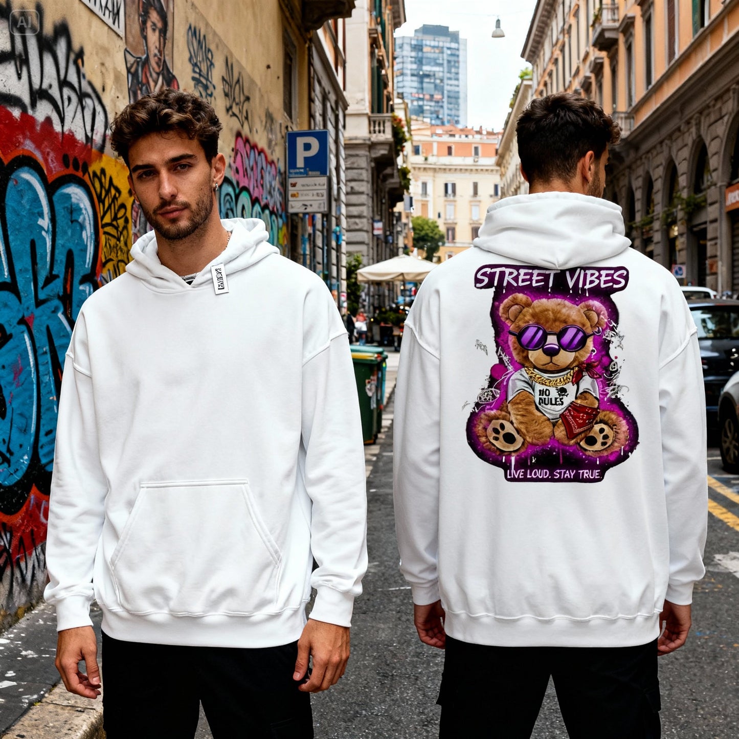 Felpa con cappuccio Rebel Teddy