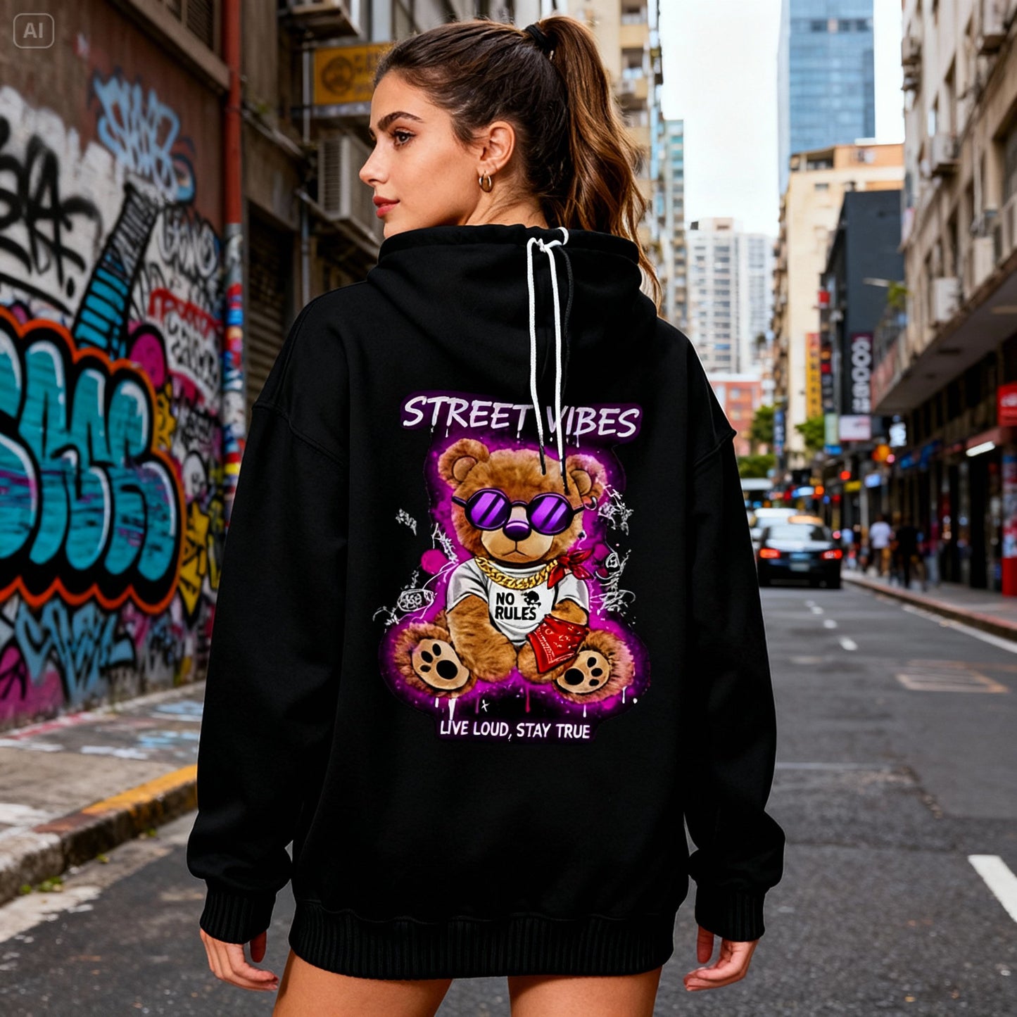 Felpa con cappuccio Rebel Teddy