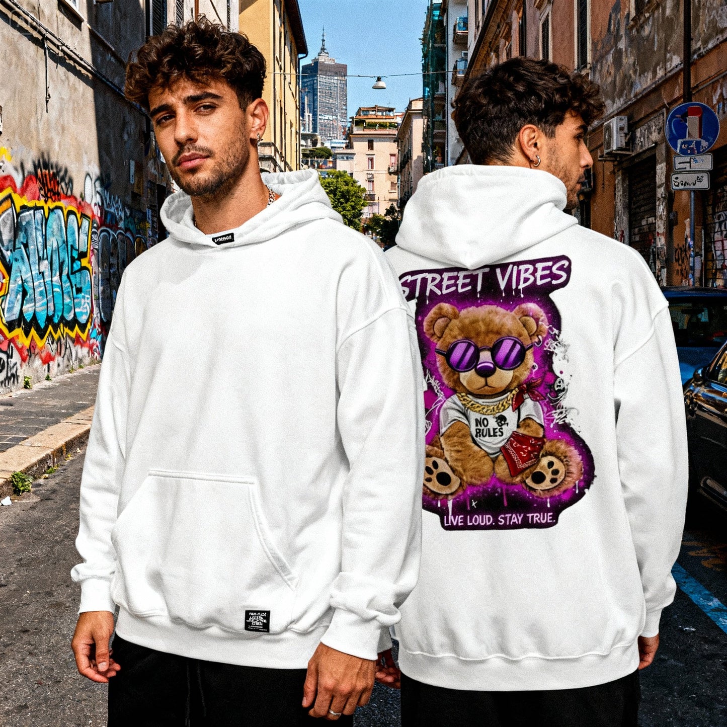 Felpa con cappuccio Rebel Teddy