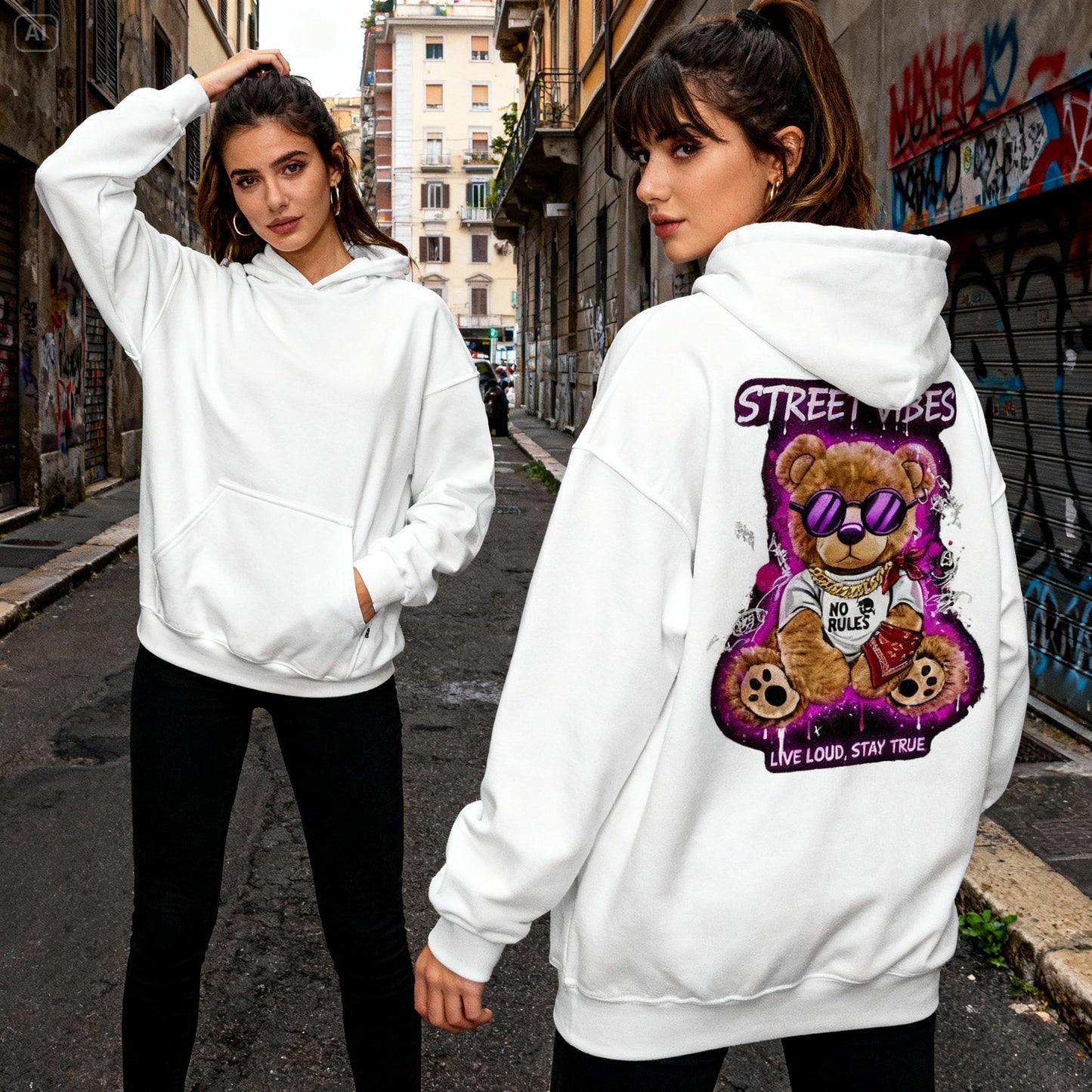 Felpa con cappuccio Rebel Teddy