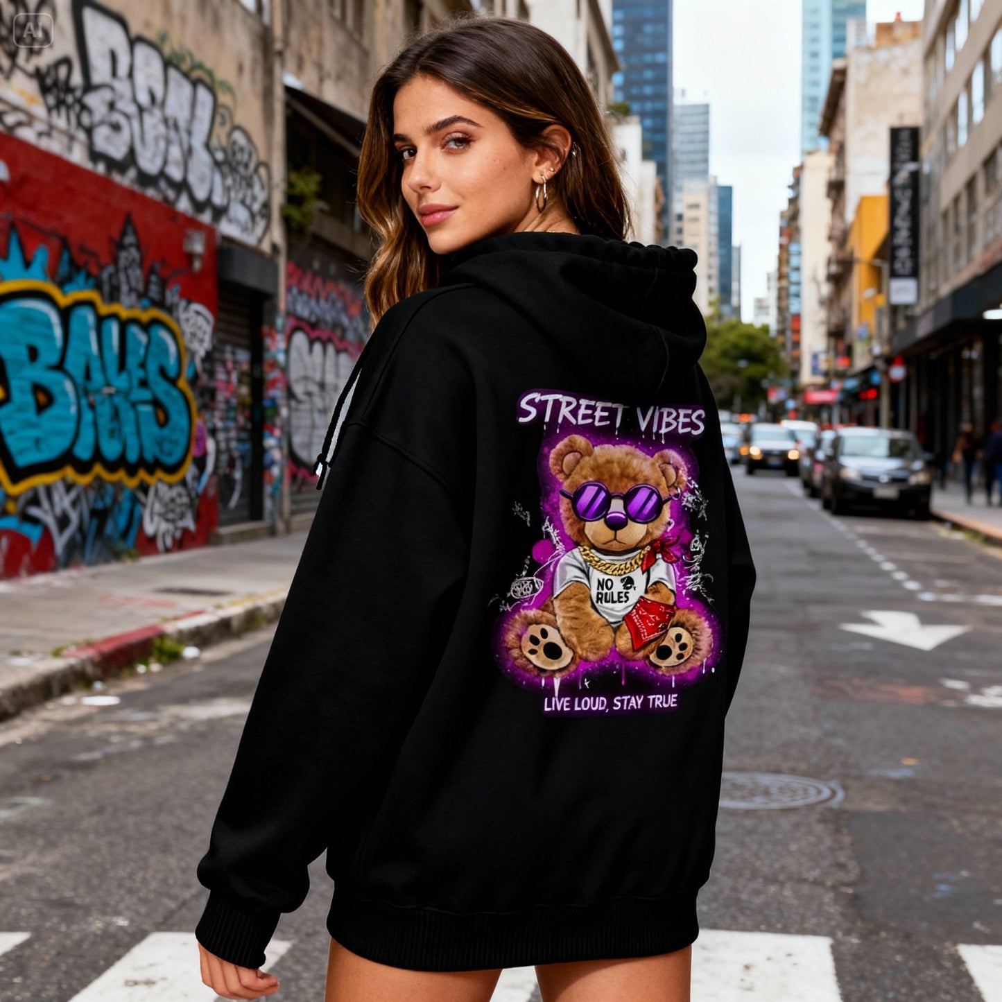 Felpa con cappuccio Rebel Teddy